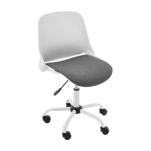 Redlife Small Desk Chairs for Small Spaces, Folding Office Chair, Ergonomic Office Chair Foldable Desk Chair Swivel Chair for Desk, Height Adjustable Folding Office Chair for Home Office (White)