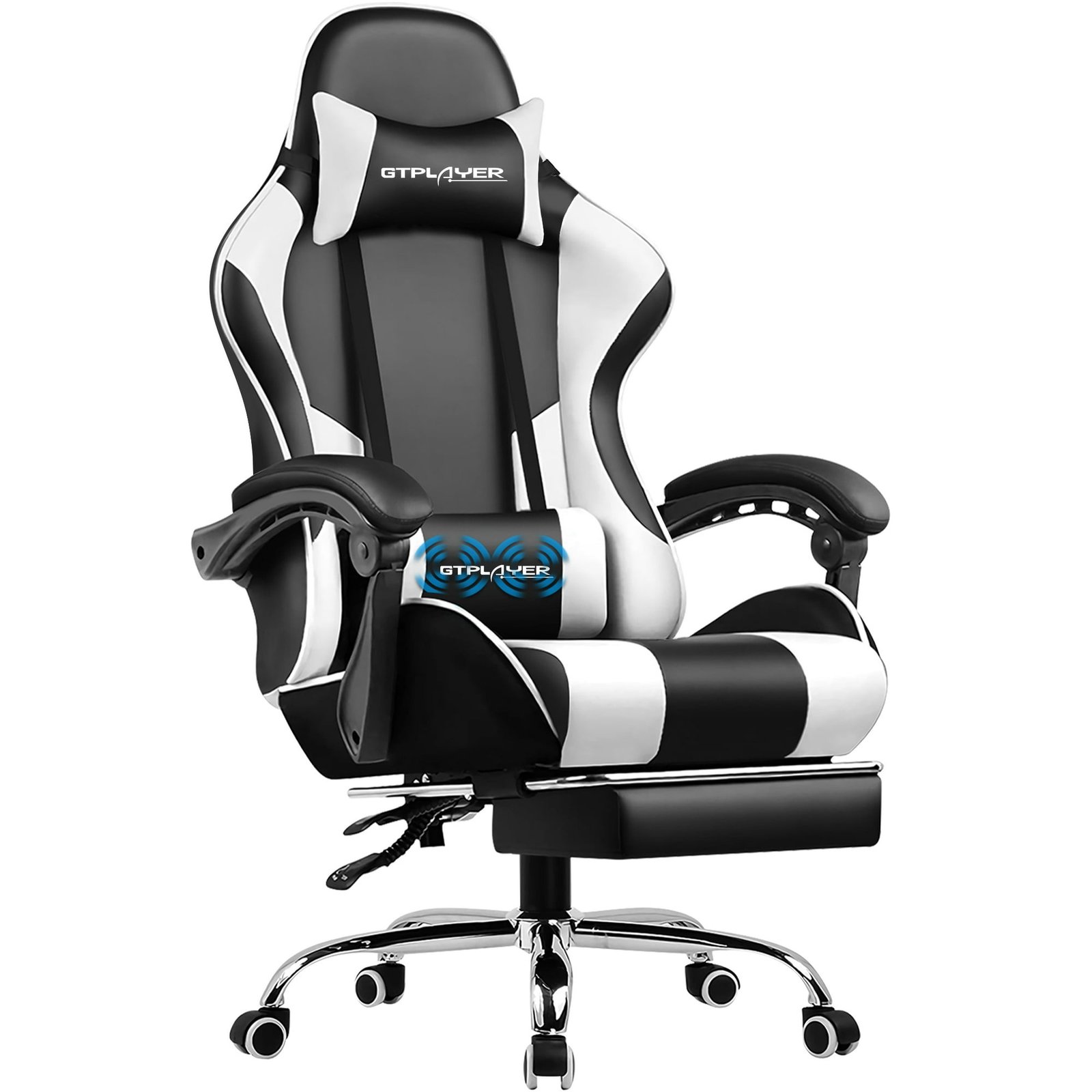 GTPLAYER Gaming Chair with Footrest and Ergonomic Lumbar Massage Pillow Faux Leather Office Chair White 86133479 a937 469b bf4f 90a3f05e6b93.2550a814977ea264f357b78c66fc3c04