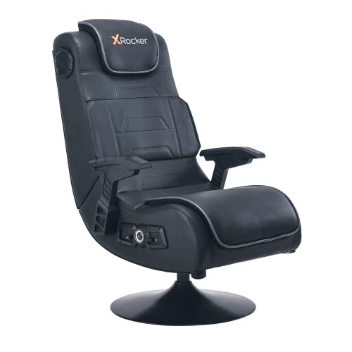 Best Gaming Chair for Comfort: Top Picks for Gaming Relaxation 5 X Rocker Pro Lounging Video Gaming Pedestal Chair with Armrests, Built-In Audio & Vibration via Wireless Bluetooth, Foldable, Vegan Leather, 275 lbs Max, Black