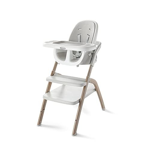 Graco EveryStep 6 in 1 High Chair, Babies and Toddlers Portable Slim High Chair with 6 Growing Stages from Infant to Toddler Seating, Convenient for Dining Time, Featured Design in Misty