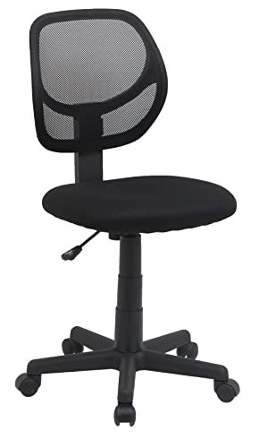 Amazon Basics Office Computer Task Desk Chair, Low-Back, Pneumatic Seat, Breathable Mesh, Adjustable, Swivel, BIFMA Certified, 21.25