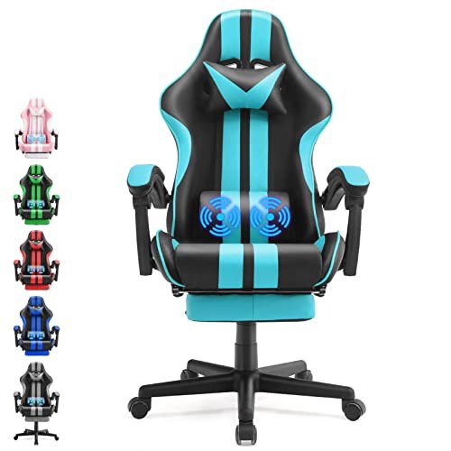 Ferghana Miami Blue Gaming Chair, Gamer Chair, PC Gaming Chair, Ergonomic Gaming Chair, Computer Gaming Chair with for Adults Teens