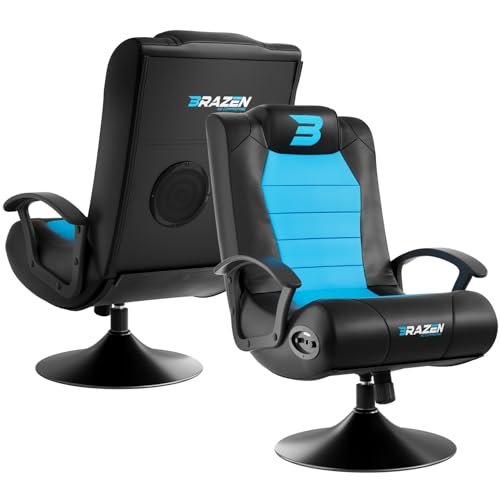 BraZen Stag 2.1 Bluetooth Surround Sound Gaming Chair - Blue/Black