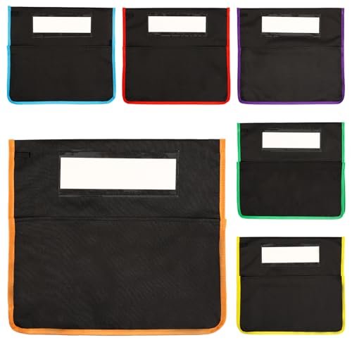 6 Pcs Chair Pockets for Classrooms with Blank Name Tag Cards Polyester Classroom Chair Pockets Reliable Chair Pockets 6 Colors Student Chair Pockets for Kids in Classroom US