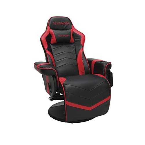 RESPAWN 900 Gaming Recliner - Video Games Console Recliner Chair, Computer Recliner, Adjustable Leg Rest and Recline, Recliner with Cupholder, Reclining Gaming Chair with Footrest - Red