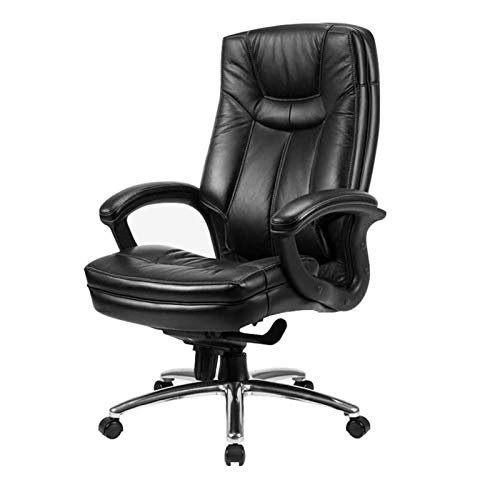 Office Chair Black Leather Height Adjustable Gaming Chairs Lumbar Support and Tilt Angle High Back Executive Computer Desk Chair Home Office Desk Chairs