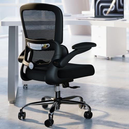 TRALT Office Chair - Ergonomic Desk Chair with Adjustable Lumbar Support, Mesh Computer Chair, Executive Chair for Home Office Comfortable Lumbar Support (Black)