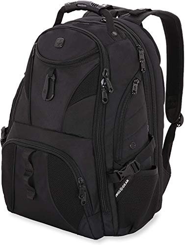 SwissGear 1900 Scansmart TSA 17 Laptop Backpack, Black/Black, 19-Inch