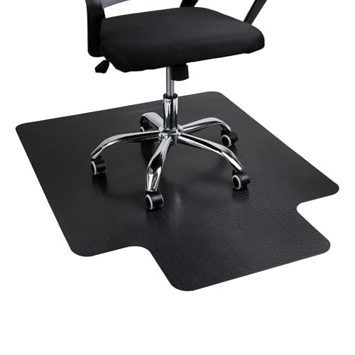 Mind Reader Office Chair Mat for Hardwood Floors, Under Desk Floor Protector, Rolling, PVC, 35.5