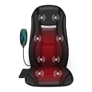 Snailax Vibration Back Massager with Heat, Seat Massager with 8 Vibrating Motors & 5 Modes, Chair Massager, Massage Cushion, Massage Chair Pad for Chair, Office, Gifts