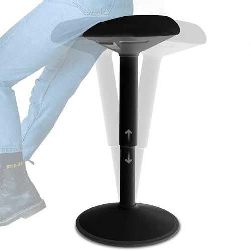 Best Chair for Standing Desk: Top Picks for Comfort and Style 8 Backerz Standing Desk Stool Chair, Height Adjustable Stool 21-31 inch for Office and Classroom, Swivel Stool, Anti-Slip Bottom Ergonomic Wobble Stool with Rocking Motion, Black