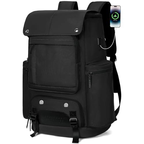 Best Travel Backpacks for Digital Nomads: Guide to On-the-Go Gear 8 FENGDONG Travel Backpack TSA Friendly Flight Approved Carry on Backpack Nylon Water-resistant Business Large Weekender Bag Casual Daypack 17.3