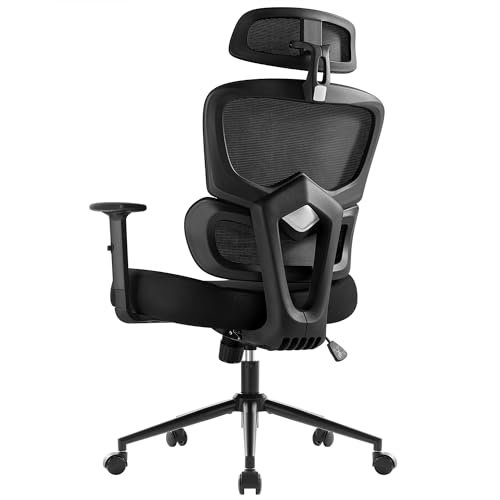 IWMH Office Chair Big and Tall Desk Chair 500LBS Ergonomic Computer Chair for Heavy People Breathable Mesh Reclining Chair with Dynamic Lumbar Support Executive Swivel Chair with Heavy Duty Metal Base