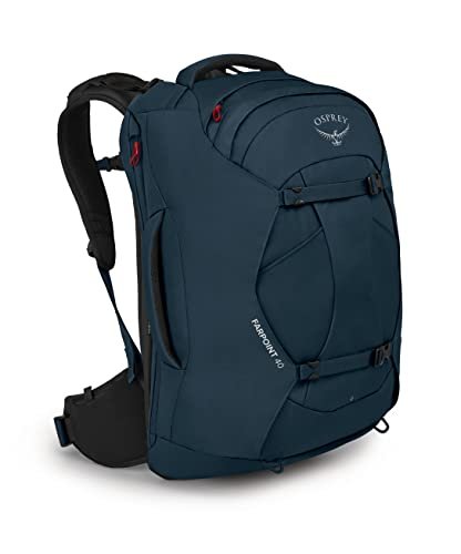 Osprey Farpoint 40L Men's Travel Backpack, Muted Space Blue