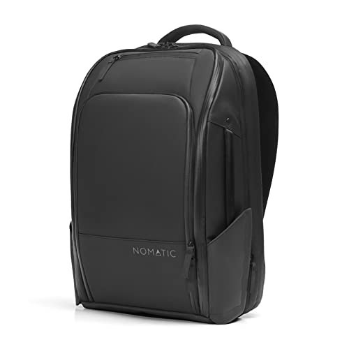 NOMATIC Travel Pack - 14L Water Resistant Laptop Bag - TSA-Ready Expandable Black Backpack