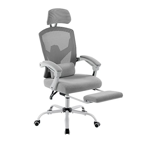 Best Desk Chair for Scoliosis: Top Picks for Ultimate Comfort 6 Sweetcrispy Office Computer Desk Chair, Ergonomic High-Back Mesh Rolling Work Swivel Chairs with Wheels, Comfortable Lumbar Support, Comfy Arms for Home, Bedroom, Study, Student, Grey