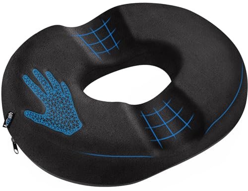Donut Pillow for Tailbone Pain Relief and Hemorrhoid, Non-Slip Donut Cushion help relieve discomfort from Hemorrhoids, Surgery, and Postpartum , Ideal for Seat Cushions for both Home Office Chairs