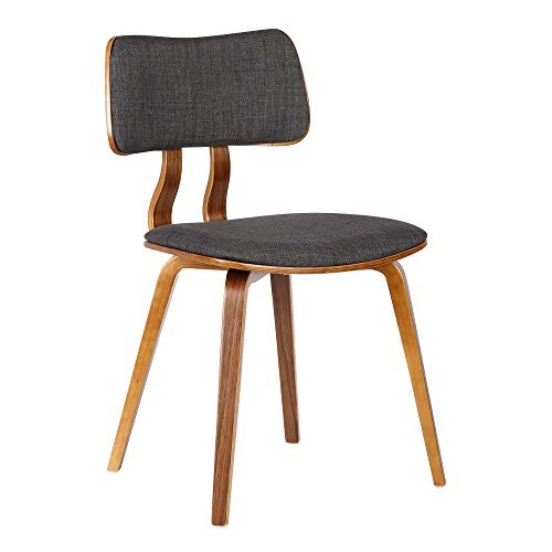 Best Chair for Writing Desk: Top Picks for Comfort and Style 9 Armen Living Jaguar Dining Chair in Charcoal Fabric and Walnut Wood Finish,Charcoal/Walnut Finish 20D x 18W x 29H in