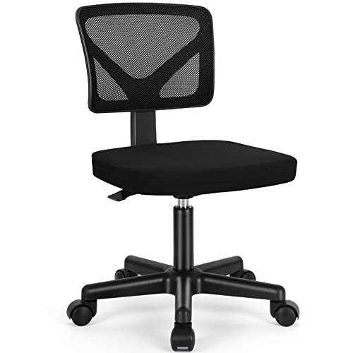 10 Best Desk Chair for Guitar Players: Top Ergonomic Picks 6 Armless Small Home Office Desk Chair, Ergonomic Low Back Computer Chair, Adjustable Rolling Swivel Task Chair with Lumbar Support for Small Space, 1 Pack