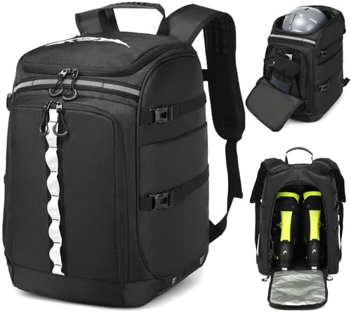 10 Best Ski Backpacks for Hut Travel: Ultimate Gear Guide for Snow Adventurers 6 Ski Boot Bag, 65L Ski Boot Travel Backpack for Ski Helmet, Goggles, Gloves, Skis, Snowboard & Accessories, Waterproof Ski Bag, Durable and Stylish