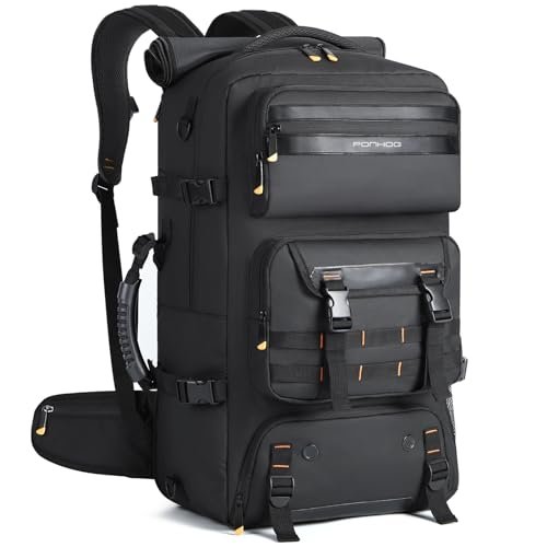 Best Backpacking Backpacks for Travel Carry on Adventures: Top Picks! 7 Ponhog Travel Backpack for Men - 50L Convertible Duffle Bag with Shoe Compartment, Carry On Laptop Backpack with USB Charging Port, Water Resistant Hiking Backpack Gym Daypack, Black