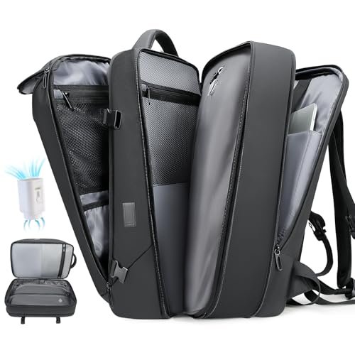 TANGCORLE Vacuum backpack with pump,compression backpack for travel,50l Airback Backpack With Vacuum Seal,Business Back Pack,USB Charging Port bags Water Resistant Travel Backpack for Women & Men