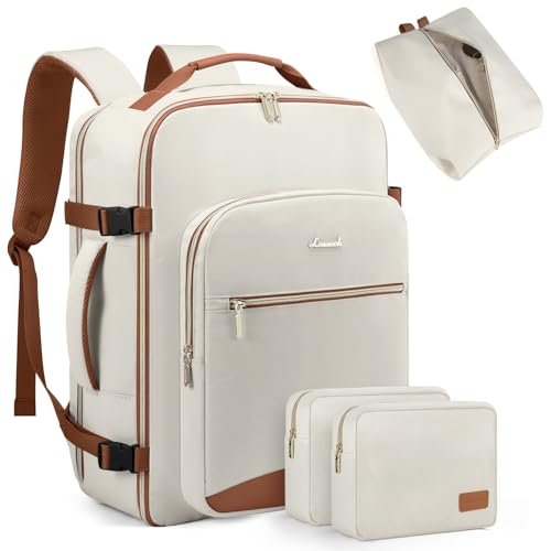 Best Lightweight Travel Backpacks for Women: Ultimate Comfort & Style 8 LOVEVOOK Travel Backpack for Women Men as Personal Item Flight Approved, 40L Luggage Carry on Ba, Beige, 40L, Travel Backpacks