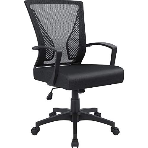 Best Bang for Buck Desk Chair: Ultimate Guide to Affordable Ergonomic 7 Furmax Office Chair Mid Back Swivel Lumbar Support Desk Chair, Computer Ergonomic Mesh Chair with Armrest (Black)