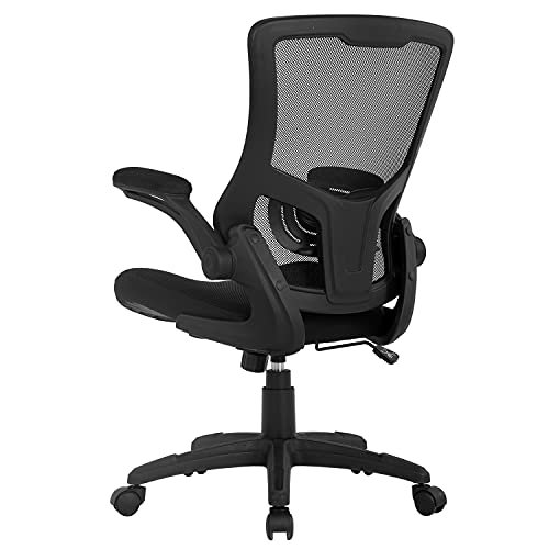 10 Best Desk Chair for Guitar Players: Top Ergonomic Picks 8 Home Office Chair Mesh Desk Chair Computer Chair with Lumbar Support Flip Up Arms Ergonomic Chair Adjustable Swivel Rolling Executive Mid Back Task Chair for Women Adults, Black