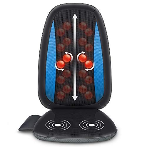 COMFIER Shiatsu Back Massager with Heat,Deep Tissue Kneading Massage Seat Cushion,Massage Chair Pad for Full Back,Body Massager for Home or Office Chair use,Valentine's Day Gift