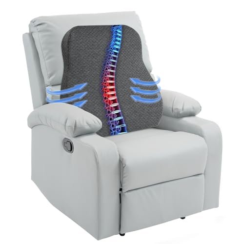 HOMBYS Lumbar Support Pillow for Recliner Chair, Ergonomic Back Support Pillow for Recliner Chair,Thick Backrest for Office/Gaming Chair,Lower Back Pain Relief Back Pillow for Home Reading