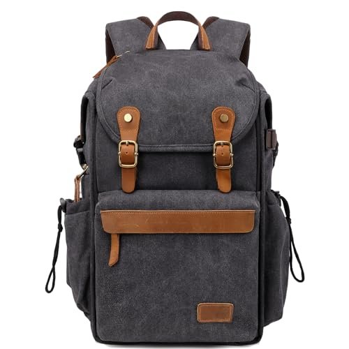 Tuceng Camera backpack ; Professional UAV Camera bag ;Backpack Large Capacity Photography Canvas backpack camera bag（grey）