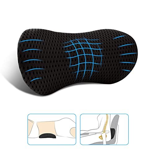 Lumbar Pillow, Memory Foam Lumbar Support Pillow for Office Chair and Car Seat, Back Support Pillow for Lower Back Pain Relief, Support Cushion Back Pillow for Sleeping, Resting, Driving, Traveling