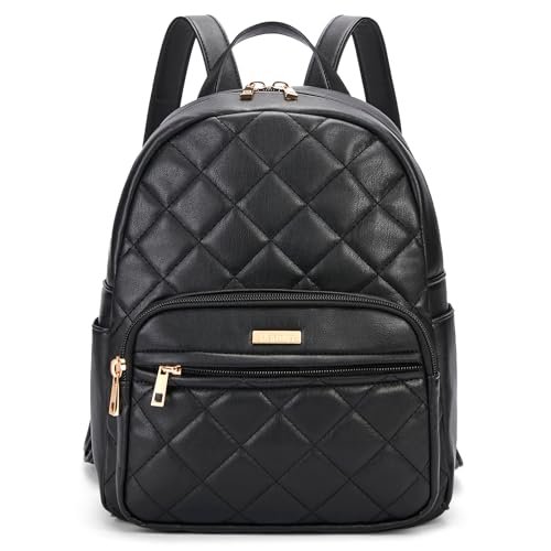 Marvolia Mini Backpack for Women - Vegan Leather Small Backpack Fashion Backpack Purse for Travel Work Shopping - Black