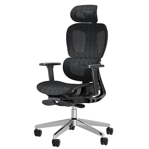 PatioMage Ergonomic Mesh Office Chair with 3D Adjustable Armrest,High Back Desk Computer Chair Ergo3d Ergonomic Office Chair with Wheels for Home & Office Black