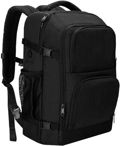 Dinictis 40L Travel Backpack Carry on Flight Approved, Backpack Suitcase for Travel, Personal Item Travel Bag fits 17 inch Laptop- Black