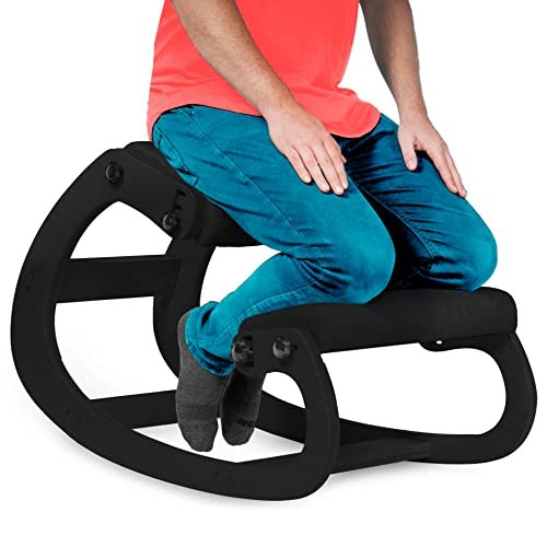10 Best Chair for Back Posture: Guide to Ergonomic Solutions 5 NYPOT Ergonomic Kneeling Chair - Adjustable Rocking Posture Wooden Office Chair for Back Pain Relief - Kneeling Stool and Angled Chair for Home (All Black)
