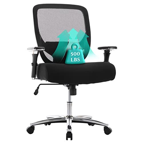 Best Desk Chair for Developers: Optimize Your Workspace for Comfort 8 Big and Tall Office Chair 500lbs-Executive Chair for Heavy People, Computer Desk Chair, Large Office Chair with Wide & Thick Seat Black