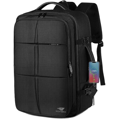 Travel Backpack, Extra Large Backpack, Carry On Backpack, 50L Expandable Flight Approved Big Bag Waterproof Business Luggage Suitcase Rucksack Casual Daypack Fits 17 Inch Laptop, Gifts for Men&Women