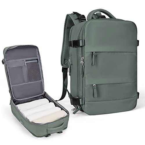 Best Zipped Travel Backpacks for Women: Top Picks for Style & Security 2 coowoz Large Travel Backpack For Women Men,Carry On Backpack,Hiking Backpack Waterproof Outdoor Sports Rucksack Casual Daypack Travel Essentials(Olive Green)