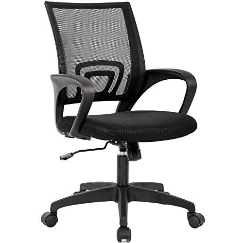 Best Bang for Your Buck Desk Chair: Comfort Meets Affordability 4 Home Office Chair Ergonomic Desk Chair Mesh Computer Chair with Lumbar Support Armrest Executive Rolling Swivel Adjustable Mid Back Task Chair for Women Adults, Black
