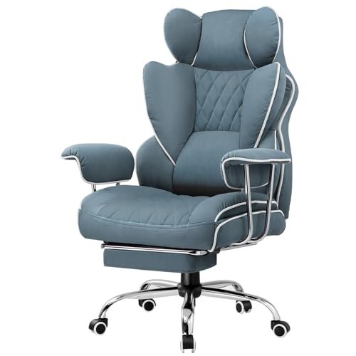 10 Best Desk Chair for Video Editing: Top Picks 4 GTRACING Gaming Chair,Office Chair with Pocket Spring Lumbar Support, Ergonomic Comfortable Wide Office Desk Computer Chair with Outward Fixed Soft Armrests and Footrest, (Fabric, Blue)