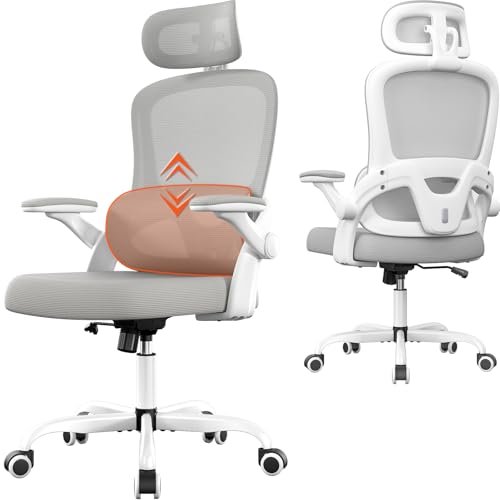 10 Best Desk Chair for Guitar Players: Top Ergonomic Picks 5 ORRSAKER Ergonomic Office Chair, High Back Office Desk Chair with Adjustable Lumbar Support and Headrest, Executive Swivel Mesh Computer Chair with Flip-up 3D Armrests for Guitar Playing, Grey