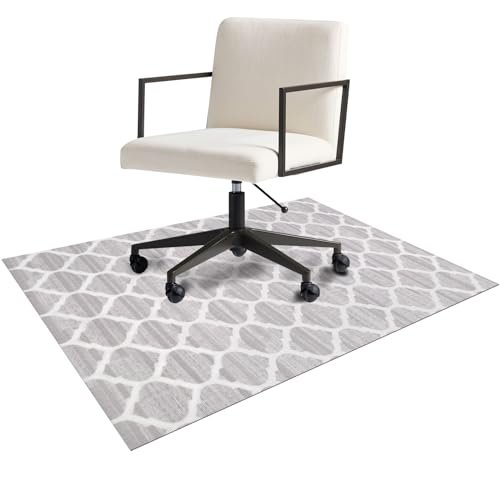 Topotdor Office Chair Mat for Hardwood Floor,Under Desk Lightweight Low Pile Anti Slip Multi Purpose Floor Protector Rug for Home Office Workspace,39.3