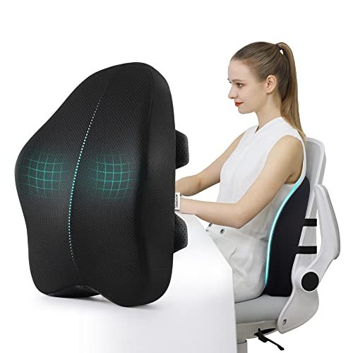 Lumbar Support Pillow for Office Chair Back Support Pillow for Chair Car Seat Back Support Ergonomic Back Chair Pillow Desk Chair Back Cushion for Back Pain Back Rest Pillow Lumbar Back support