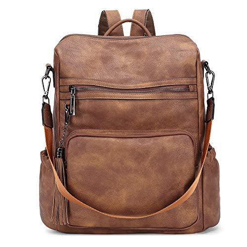 Best Zipped Travel Backpacks for Women: Top Picks for Style & Security 7 CLUCI Backpack Purse for Women Large Womens Backpack Leather Travel Backpack Fashion Backpack Purse Designer Ladies Shoulder Bags with Tassel Two-toned Brown