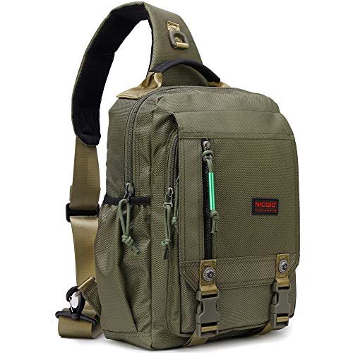 NICGID Sling Bags Chest Shoulder Backpacks, 13.3'' Laptop Backpack Crossbody Messenger Bag Travel Outdoor Men Women