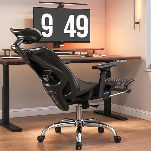 Best Desk Chair for Elderly: Top Picks for Comfort and Support 6 Ergonomic Office Chair, Comfort Mesh with Adjustable Lumbar Support, SGS Class 4 Gas Cylinder Certification Upgraded Black
