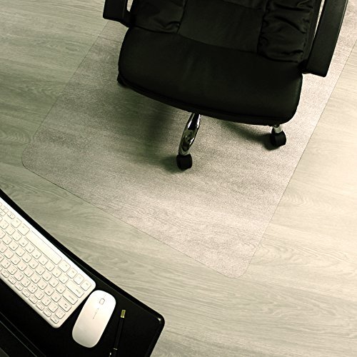 Marvelux Eco-Friendly Large Office Chair Mat for Hardwood Floors, Durable Rectangular Hard Floor Protector, 48” x 60” Clear Enhanced Polymer Floor Mat