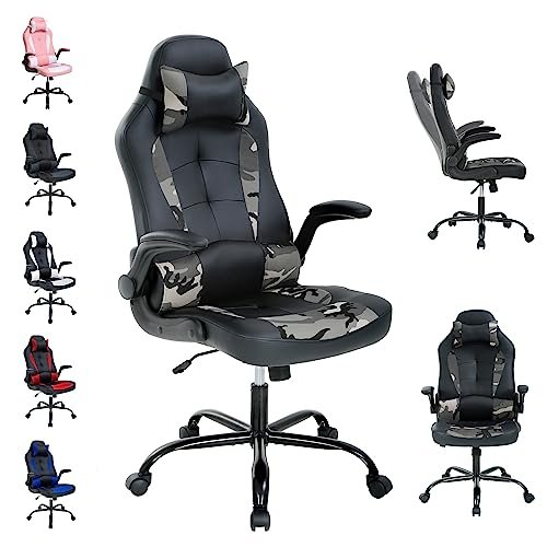 10 Best Desk Chair for Guitar Players: Top Ergonomic Picks 9 Gaming Chair, Ergonomic Computer Chair Gaming Office Desk Chair with Lumbar Support and Headrest PU Leather Racing Style Gamer Chair Adjustable Height Video Gaming Chair for Adults Kids Camo